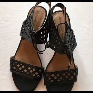 Leather cut-out sandles